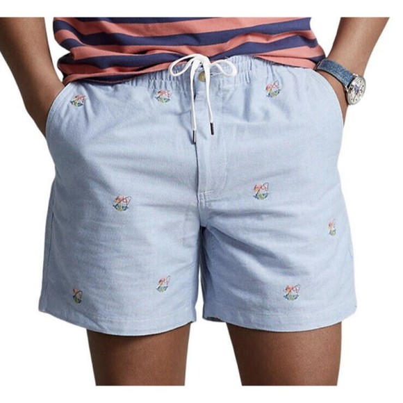 Polo Ralph Lauren 6-Inch Prepster Flamingo Oxford Shorts Sz:XXL